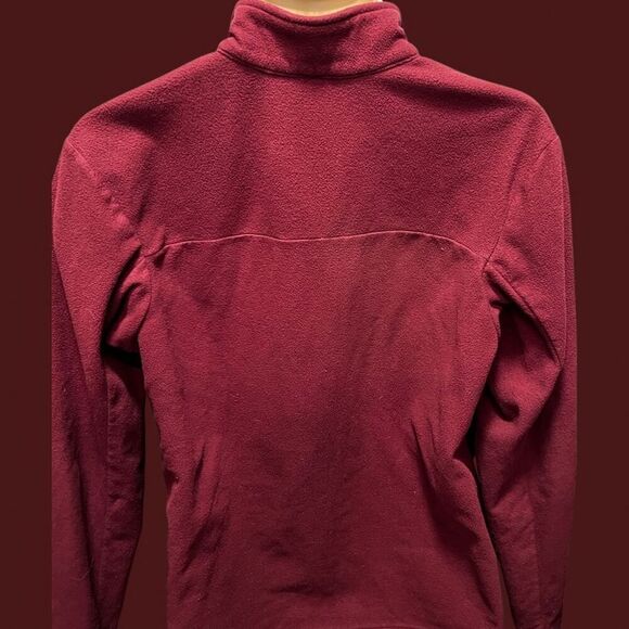 The North Face Tech 100 Half Zip Fleece Sweater Rust/Gray Size Medium - Picture 4 of 5